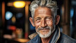 © suthiwan - Close up of face  old elderly upset unhappy man with a wrinkled face living alone old man looking badass with a bushy white beard