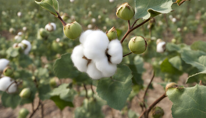 Wall Mural - Cotton boll plant ready for harvest