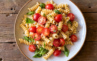 Canvas Print - Capture the essence of Pasta Salad in a mouthwatering food photography shot