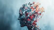 © Nelson - Puzzle Pieces in Persons Head - Brain Teaser Conceptual Image