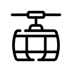 Wall Mural - cable car line icon