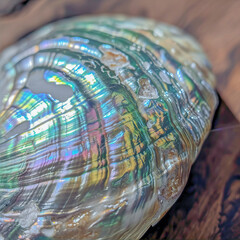 Wall Mural - Holographic texture of iridescent shell
