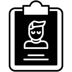 Sticker - Cv solid glyph icon