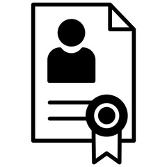 Poster - Resume solid glyph icon