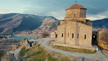 Poster - Jvari monastery drone view