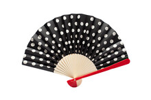 Decorative Polka Dot Fan Display Isolated On Transparent Background