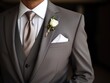 © keystoker - Background shot of the groom's boutonniere and lapel