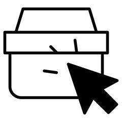 Poster - Click Basket solid glyph icon