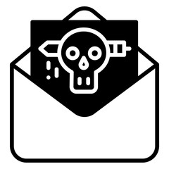 Sticker - Message solid glyph icon