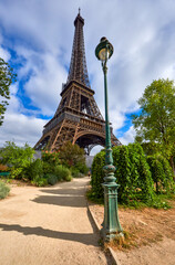 Wall Mural - Park view on the Eifel Tower, Paris