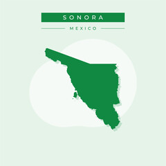 Wall Mural - Vector illustration vector of Sonora map Mexico