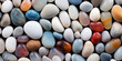 illustration of colorful pebbles stones background. Created with Generative AI