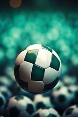 Wall Mural - soccer ball on blue sky