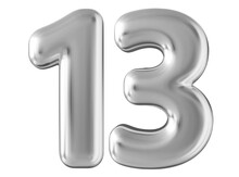 Silver 3d Number 13