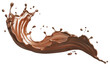 © Anusorn - Dark Chocolate splash, Chocolate Milk or Syrup Flowing, 3d illustration.