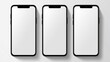 © MYDAYcontent - Three Black and White Iphones Aligned Against White Wall