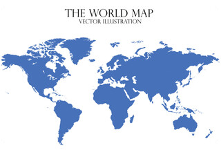  blue world map vector illustration globe eps 10
