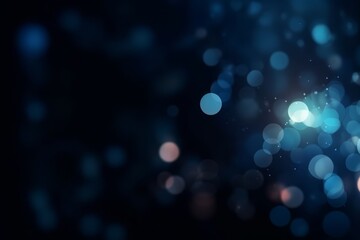 Wall Mural - Abstract blue background with bokeh. Generative AI