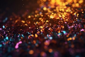 Wall Mural - Glitter background. Grain texture. Defocused sparkles. Generative AI
