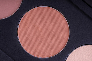 Sticker - Professional multicolor eyeshadow makeup palette, top view. Macro texture of eyeshadows. Makeup eyeshadow palette.