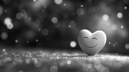 Wall Mural - Smiling Heart with Bokeh Effects