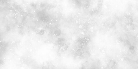 Wall Mural - white grey watercolor with splash and soft glowing glitters, snow falling in the snow in the winter 