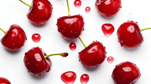Red Berry On Isolated White Background, Generative Ai