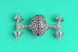 © Katie Chizhevskaya - Human Brain Lifting Heavy Dumbbells on Green