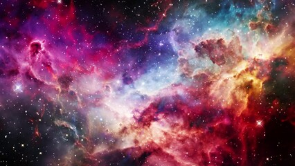 Wall Mural - colorful cosmic galaxy space background