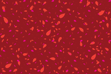 Poster - Illustration red petal on red background.