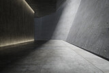 Fototapeta Perspektywa 3d - Empty underground concrete hall for parking. 3d rendering of abstract interior background.