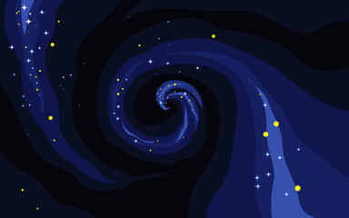 Wall Mural - Vector space background . Cute flat style template with Stars in Outer space