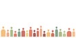© Kati Moth - A line of human figures vector illustration, diverse people abstract banner design concept