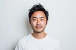 © furyon - Minimalist portrait of an Asian man, clean and simple, white background