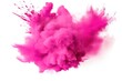  a pink cloud of smoke is flying in the air on a white background with a white back ground and a white back ground with a white back ground and a white background.