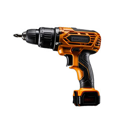 Canvas Print - Electric drill isolated on transparent background