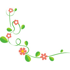 Wall Mural - Spring Flower Corner Decoration