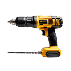 Wall Mural - Electric drill isolated on transparent background