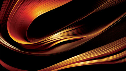 Wall Mural - luxury gold lines abstract background. abstract wave fractal background with golden yellow lines