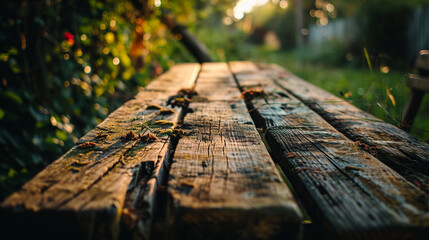 Canvas Print - wooden bridge in autumn forest