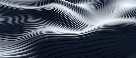 Wall Mural - Elegant abstract background with soft, flowing curves in shades of black and gray.