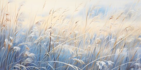 Wall Mural - winter grasses in the sunlight,