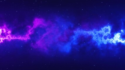 Wall Mural - purple and blue light energy rays in the space. abstract cosmic energy animated background. violet a
