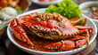 Crab Steep Fish Sauce And Eat With Spicy Sauce, The Favorite Food In Thailand, World Favorite Foods, International Foods, Generative Ai