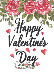 Wall Mural - happy Valentine's Day card design