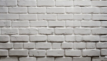 Poster - white brick wall background photo