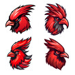 © Sanad - Cardinal bird head logo, mascot icon vector, isolated background, set of cardinal, cardinal bird esports logo