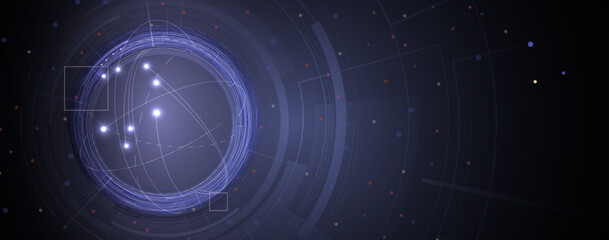 Modern cloud technology. Integrated digital web concept background
