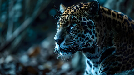 Poster - close up portrait of a jaguar