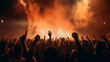 Celebration, concert, party, stage, club, event, night, festival, nightclub, show. night club on the stage has smoke and fire, now for concert festival. Ai generated  Image.